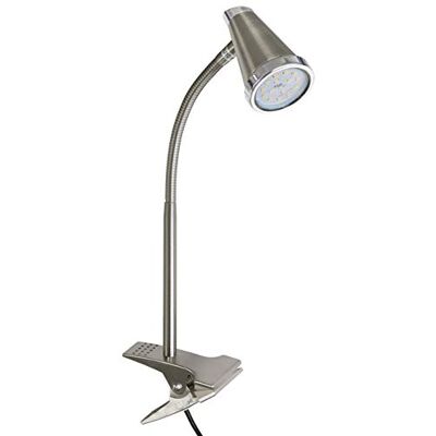 Trango 6612 LED Klemmleuchte I Tischlampe I Leseleuchte I Clip Lampe im Edelstahl-Optik mit Deko-Ring, Klemmspot I Nachtlicht I Schreibtischlampe inkl. 1x 5 Watt GU10 3000K warmweiß LED Leuchtmittel Trango 6612 LED Klemmleuchte I Tischlampe I Leseleuchte I Clip Lampe im Edelstahl-Optik mit Deko-Ring, Klemmspot I Nachtlicht I Schreibtischlampe inkl. 1x 5 Watt GU10 3000K warmweiß LED Leuchtmittel