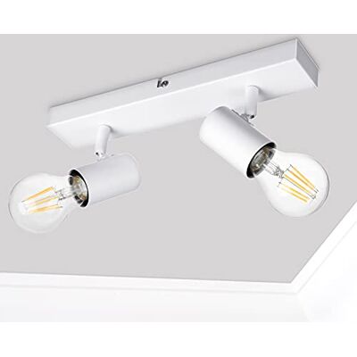 Dehobo Deckenlampe E27 Weiß Deckenstrahler 3 Flammig für Deckenbeleuchtung Dehobo Deckenlampe E27 Weiß Deckenstrahler 3 Flammig für Deckenbeleuchtung