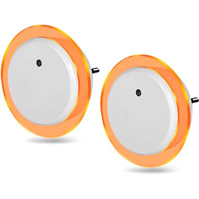 Northpoint LED Nachtlicht Bernsteinweißes Licht (1500-1800K) 2er-Set Rund mit Dämmerungssensor und zusätzlichen USB-Anschlüssen Northpoint LED Nachtlicht Bernsteinweißes Licht (1500-1800K) 2er-Set Rund mit Dämmerungssensor und zusätzlichen USB-Anschlüssen