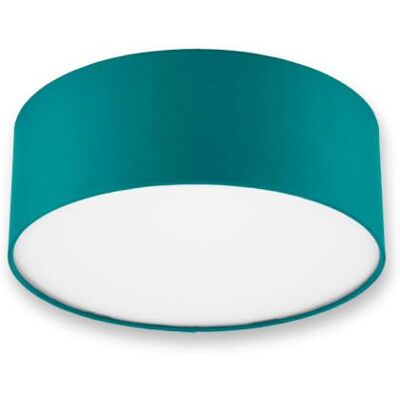 REV Deckenleuchte 30cm, moderner Stoff-Lampenschirm in Pastell, petrol Deckenlampe Wohnzimmer Stilvoller Leinenstoffschirm inklusive zwei E27 Fassungen REV Deckenleuchte 30cm, moderner Stoff-Lampenschirm in Pastell, petrol Deckenlampe Wohnzimmer Stilvoller Leinenstoffschirm inklusive zwei E27 Fassungen