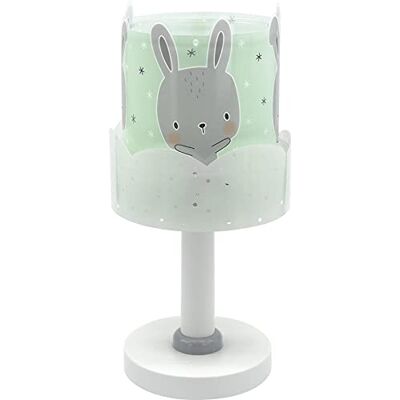 Dalber Kinder Tischlampe Nachttischlampe kinderzimmer Baby Bunny Kaninchen grün, 61151H, E14 Dalber Kinder Tischlampe Nachttischlampe kinderzimmer Baby Bunny Kaninchen grün, 61151H, E14