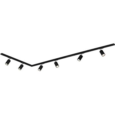 BRILONER Schienensystem Rail Komplettset, 6x GU10 Spots schwenkbar, L-Form, Lichtschienensystem Decke, Strahler Schiene, Deckenlampe, Deckenleuchte, Spotlight, 2,25m, Schwarz BRILONER Schienensystem Rail Komplettset, 6x GU10 Spots schwenkbar, L-Form, Lichtschienensystem Decke, Strahler Schiene, Deckenlampe, Deckenleuchte, Spotlight, 2,25m, Schwarz