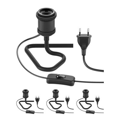 ledscom.de 4x Tischlampe RETRA, Schalter, schwarz, 1x E27 max. 60W ledscom.de 4x Tischlampe RETRA, Schalter, schwarz, 1x E27 max. 60W