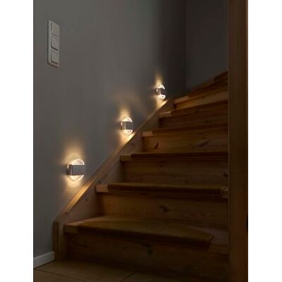 Northpoint LED Treppenlicht Nachtlicht Orientierungslicht mit Bewegungsmelder Batteriebetrieben warmweiß 3er-Set (Rund) Northpoint LED Treppenlicht Nachtlicht Orientierungslicht mit Bewegungsmelder Batteriebetrieben warmweiß 3er-Set (Rund)