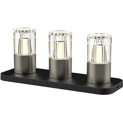 BOLD Kristy 3er Pack LED-Tischlampe Akku Tischleuchte Dimmbar Nickel BOLD Kristy 3er Pack LED-Tischlampe Akku Tischleuchte Dimmbar Nickel