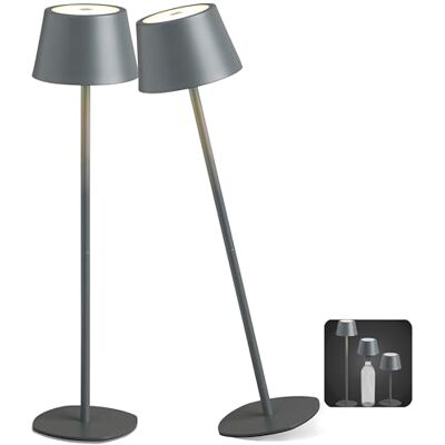 Northpoint 3in1 LED Tischlampe Flaschenleuchte max. 45cm hoch mit 3000mAh Akku 200lm warmweißes Licht (3000K) stufenlos dimmbar für Innen und Außen (grau 2er-Set) Northpoint 3in1 LED Tischlampe Flaschenleuchte max. 45cm hoch mit 3000mAh Akku 200lm warmweißes Licht (3000K) stufenlos dimmbar für Innen und Außen (grau 2er-Set)