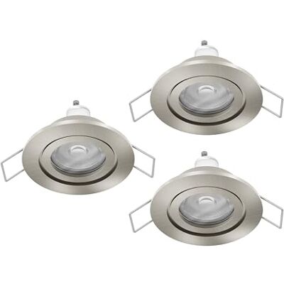 EGLO 3er Set LED Einbaustrahler Barranco, Deckenspot Badezimmer EGLO 3er Set LED Einbaustrahler Barranco, Deckenspot Badezimmer