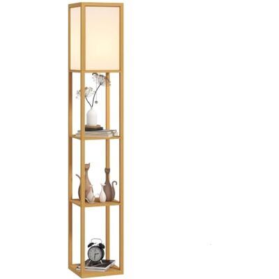 HOMCOM Stehlampe mit Regalen, E27 Fassung, Fußschalter, Rotbuche 40W, Wohnzimmer Stehleuchte, Nachttischlampe, Lampenschirm, Standlampe für Schlafzimmer, Arbeitszimmer, Büro HOMCOM Stehlampe mit Regalen, E27 Fassung, Fußschalter, Rotbuche 40W, Wohnzimmer Stehleuchte, Nachttischlampe, Lampenschirm, Standlampe für Schlafzimmer, Arbeitszimmer, Büro