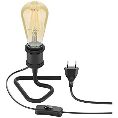 ledscom.de Tischlampe RETRA, Schalter, schwarz + LED Lampe 814lm warmweiß ledscom.de Tischlampe RETRA, Schalter, schwarz + LED Lampe 814lm warmweiß