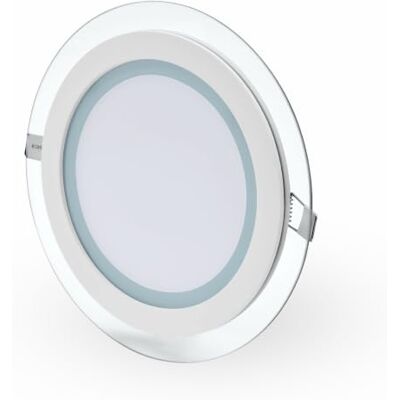Maxkomfort LED Panel Glasrand 18W rund warmweiß 3000K ultraflacher Einbaustrahler 35mm, Lochausschnitt 170 mm, Deckenleuchte inkl. Trafo, IP20 Maxkomfort LED Panel Glasrand 18W rund warmweiß 3000K ultraflacher Einbaustrahler 35mm, Lochausschnitt 170 mm, Deckenleuchte inkl. Trafo, IP20