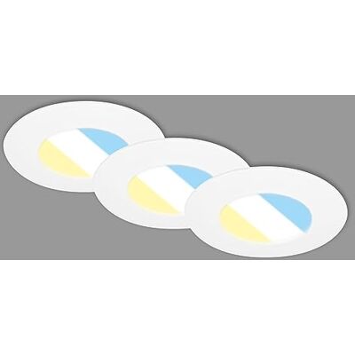 BRILONER – 3er Set LED Einbaulampe Badezimmer, IP44, Einbauleuchte, Deckenspots, Lichtfarbe einstellbar, Deckenlampe 4,9 Watt, Deckenleuchte 68x30mm (DxH), weiß BRILONER – 3er Set LED Einbaulampe Badezimmer, IP44, Einbauleuchte, Deckenspots, Lichtfarbe einstellbar, Deckenlampe 4,9 Watt, Deckenleuchte 68x30mm (DxH), weiß