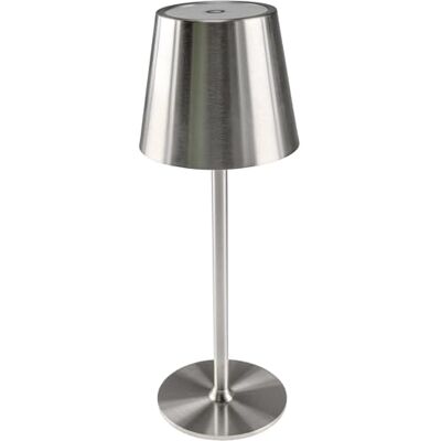 ChiliTec Tischleuchte Akku Dimmbar 30cm USB aufladbar Led Tischlampe Innen Aussen IP44 Licht Warmweiß Touch Schalter Silber ChiliTec Tischleuchte Akku Dimmbar 30cm USB aufladbar Led Tischlampe Innen Aussen IP44 Licht Warmweiß Touch Schalter Silber