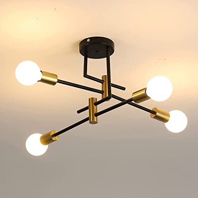 DAXGD Vintage Deckenleuchte, E27 industrielle Deckenleuchten Durchmesser 70CM für Schlafzimmer, Küche, Flur, moderne Kronleuchter 4-Lichter (Glühbirne nicht enthalten) DAXGD Vintage Deckenleuchte, E27 industrielle Deckenleuchten Durchmesser 70CM für Schlafzimmer, Küche, Flur, moderne Kronleuchter 4-Lichter (Glühbirne nicht enthalten)