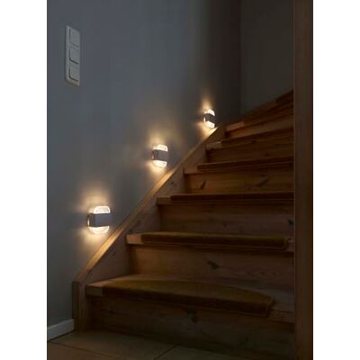 Northpoint LED Treppenlicht Nachtlicht Orientierungslicht mit Bewegungsmelder Batteriebetrieben warmweiß 3er-Set (Quadratisch) Northpoint LED Treppenlicht Nachtlicht Orientierungslicht mit Bewegungsmelder Batteriebetrieben warmweiß 3er-Set (Quadratisch)