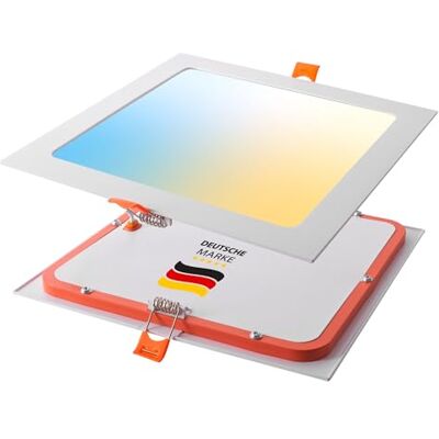 Maxkomfort 6er Set LED Panel 12W eckig CCT ultraslim – Einbaustrahler 170x170mm, flach, Deckenleuchte, warmweiß/neutralweiß/kaltweiß wählbar, Weiß, IP20-2601 Maxkomfort 6er Set LED Panel 12W eckig CCT ultraslim – Einbaustrahler 170x170mm, flach, Deckenleuchte, warmweiß/neutralweiß/kaltweiß wählbar, Weiß, IP20-2601