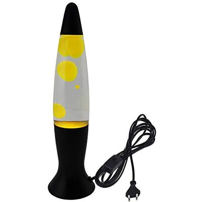 ChiliTec Lavalampe 40cm 1,5m Kabel Schalter Tischleuchte 230V inkl. Leuchtmittel Schwarz Gelb ChiliTec Lavalampe 40cm 1,5m Kabel Schalter Tischleuchte 230V inkl. Leuchtmittel Schwarz Gelb