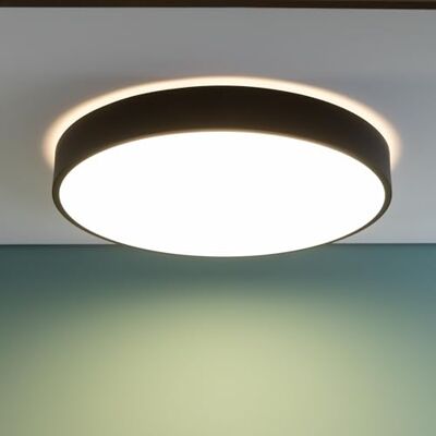 Lightbox LED Wand- & Deckenlampe mit Fernbedienung & CCT (3000-6000K) & LED Deckenleuchte 49cm, 1x 60W LED integriert, 1x 4800 Lumen, 3000-6000K, Metall/Kunststoff, weiß/schwarz Lightbox LED Wand- & Deckenlampe mit Fernbedienung & CCT (3000-6000K) & LED Deckenleuchte 49cm, 1x 60W LED integriert, 1x 4800 Lumen, 3000-6000K, Metall/Kunststoff, weiß/schwarz
