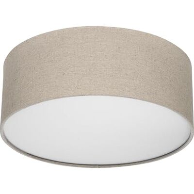 REV LED Deckenleuchte Deckenlampe Schlafzimmer, Wohnzimmer & Küche rund 30cm mit Stoff-Lampenschirm im Vintage-Look, taupe REV LED Deckenleuchte Deckenlampe Schlafzimmer, Wohnzimmer & Küche rund 30cm mit Stoff-Lampenschirm im Vintage-Look, taupe