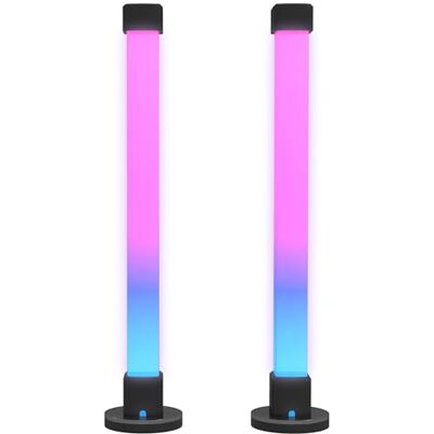 HOMCOM Tischlampe 2er-Set RGB Dimmbar Smart mit App- und Fernsteuerung Tischleuchte, Nachttischlampe, Musik-Synchronisation, Timer, Leselampe für Wohnzimmer, Spielzimmer HOMCOM Tischlampe 2er-Set RGB Dimmbar Smart mit App- und Fernsteuerung Tischleuchte, Nachttischlampe, Musik-Synchronisation, Timer, Leselampe für Wohnzimmer, Spielzimmer