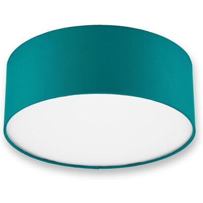 REV Deckenleuchte Deckenlampe rund 30cm mit Stoff-Lampenschirm im modernen Look – ideal für Schlafzimmer, Wohnzimmer & Kinderzimmer, petrol REV Deckenleuchte Deckenlampe rund 30cm mit Stoff-Lampenschirm im modernen Look – ideal für Schlafzimmer, Wohnzimmer & Kinderzimmer, petrol