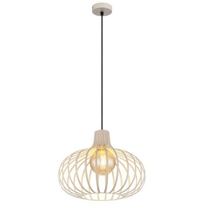 GLOBO LED Hängeleuchte Pendelleuchte Esszimmerlampe Gitteroptik Beige Metall H 150 cm GLOBO LED Hängeleuchte Pendelleuchte Esszimmerlampe Gitteroptik Beige Metall H 150 cm