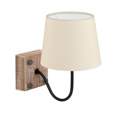 EGLO Wandlampe, Wandleuchte innen, Schlafzimmerlampe, Holz EGLO Wandlampe, Wandleuchte innen, Schlafzimmerlampe, Holz