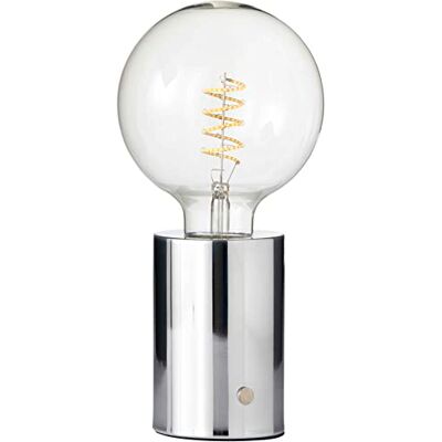 Northpoint LED Akku Tischlampe Edison Style Glühbirne mit Glühdraht bis zu 96 Stunden Laufzeit 2000mAh Touch Dimmer Ambientelicht Tischleuchte Chrom klares Glas Northpoint LED Akku Tischlampe Edison Style Glühbirne mit Glühdraht bis zu 96 Stunden Laufzeit 2000mAh Touch Dimmer Ambientelicht Tischleuchte Chrom klares Glas