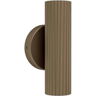 EGLO Wandlampe Portillo, Wandleuchte innen, Wohnzimmerlampe mit Uplight und Downlight, Wandstrahler aus Metall in Bronze, GU10 Fassung EGLO Wandlampe Portillo, Wandleuchte innen, Wohnzimmerlampe mit Uplight und Downlight, Wandstrahler aus Metall in Bronze, GU10 Fassung