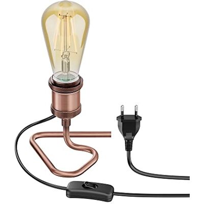 ledscom.de Tischlampe RETRA, Schalter, bronze + LED Lampe 814lm warmweiß ledscom.de Tischlampe RETRA, Schalter, bronze + LED Lampe 814lm warmweiß