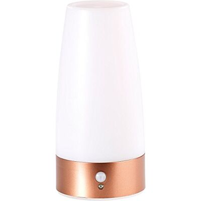Lunartec Nachttischlampe Batterie: LED-Tischlampe mit PIR-Bewegungs-Sensor, batteriebetrieben, warmweiß (LED Tischleuchte Batterie, Nachttischlampe batteriebetrieben, Kinder) Lunartec Nachttischlampe Batterie: LED-Tischlampe mit PIR-Bewegungs-Sensor, batteriebetrieben, warmweiß (LED Tischleuchte Batterie, Nachttischlampe batteriebetrieben, Kinder)