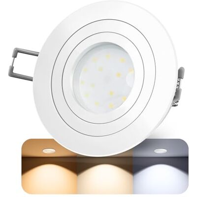 SSC-LUXon RF-2 LED Einbaustrahler Ultra flach 30mm rund weiß & schwenkbar mit 4W LED Modul drei einstellbaren Lichtfarben 3CCT SSC-LUXon RF-2 LED Einbaustrahler Ultra flach 30mm rund weiß & schwenkbar mit 4W LED Modul drei einstellbaren Lichtfarben 3CCT