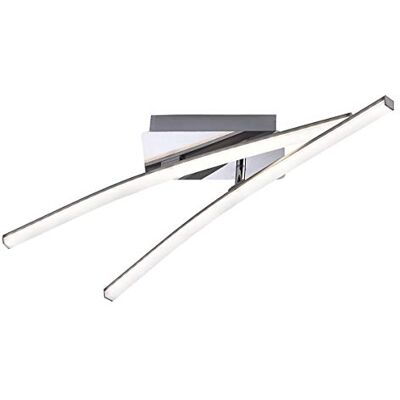 LeuchtenDirekt , LED Deckenleuchte mit drehbarem Arm, 2-flammig, Deckenlampe, warmweiss, 3000 Kelvin, Stahl, IP 20 LeuchtenDirekt , LED Deckenleuchte mit drehbarem Arm, 2-flammig, Deckenlampe, warmweiss, 3000 Kelvin, Stahl, IP 20