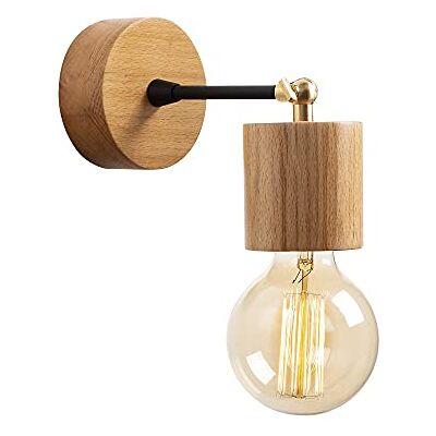 WELL HOME MOBILIARIO & DECORACIÓN Wandleuchte, Holz, natur, 10x10x16, Fassung E 27 Max 40 W WELL HOME MOBILIARIO & DECORACIÓN Wandleuchte, Holz, natur, 10x10x16, Fassung E 27 Max 40 W