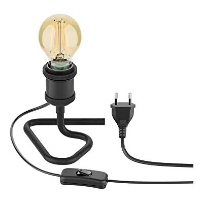 ledscom.de Tischlampe RETRA, Schalter, schwarz + LED Lampe 778lm warmweiß ledscom.de Tischlampe RETRA, Schalter, schwarz + LED Lampe 778lm warmweiß