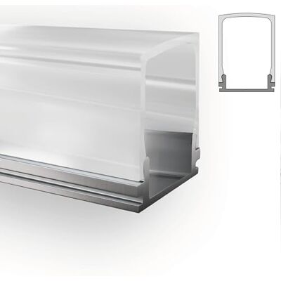 INNOVATE LED Profil 2m LED Aluminiumprofil Montageprofil für Leuchtstreifen Schiene für Lichtstreifen Lichtleiste Leuchtband (U-Profil Mini 12 flach Silber, hohe milchige Abdeckung) INNOVATE LED Profil 2m LED Aluminiumprofil Montageprofil für Leuchtstreifen Schiene für Lichtstreifen Lichtleiste Leuchtband (U-Profil Mini 12 flach Silber, hohe milchige Abdeckung)