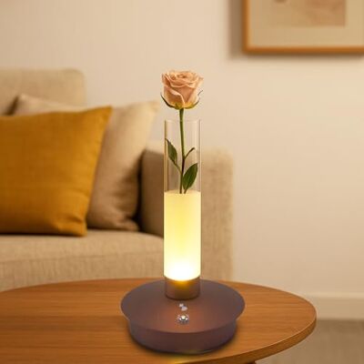 BEPER P207ILI550 Wiederaufladbare Tischlampe FLORA, LED-Touch-Lampe mit leuchtendem Blumenvasen, 3 Lichtfarben, 24 Stunden Betriebsdauer, USB-Aufladung, dekoratives Umgebungslicht BEPER P207ILI550 Wiederaufladbare Tischlampe FLORA, LED-Touch-Lampe mit leuchtendem Blumenvasen, 3 Lichtfarben, 24 Stunden Betriebsdauer, USB-Aufladung, dekoratives Umgebungslicht
