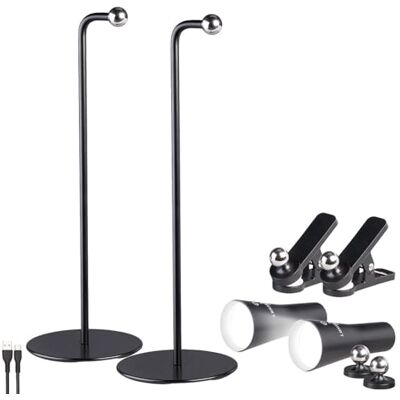 Lunartec Klemmlampe Akku: 2er-Set 4in1-Akku-Tisch-, Wand-, Klemm- & Taschenlampe, 3 Modi,schwarz (Nachttischlampe Touch, Bilderlampen, Kabel) Lunartec Klemmlampe Akku: 2er-Set 4in1-Akku-Tisch-, Wand-, Klemm- & Taschenlampe, 3 Modi,schwarz (Nachttischlampe Touch, Bilderlampen, Kabel)