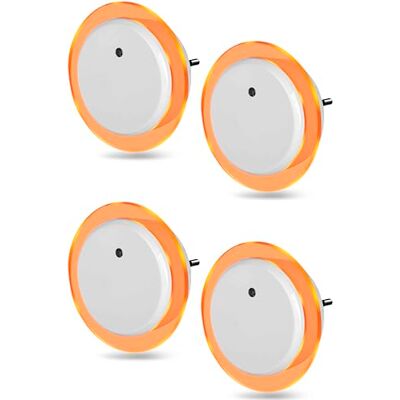 Northpoint LED Nachtlicht Bernsteinweißes Licht (1500-1800K) 2er-Set (4 Stk. Rund mit Dämmerungssensor und zusätzlichen USB-Anschlüssen) Northpoint LED Nachtlicht Bernsteinweißes Licht (1500-1800K) 2er-Set (4 Stk. Rund mit Dämmerungssensor und zusätzlichen USB-Anschlüssen)