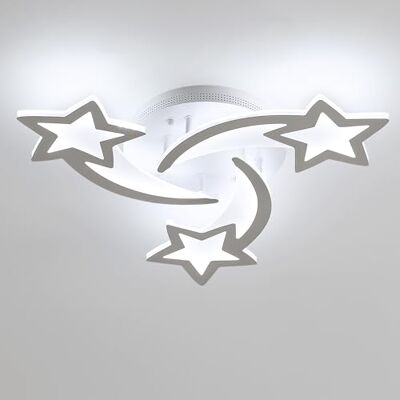 Osairous LED-Deckenleuchte, kreative Sternformen Lampe Wohnzimmer, 38W 3420LM Deckenlampe, 6500K kaltweißes Licht Schlafzimmer Kronleuchter, Wohnzimmer Deckenleuchte Osairous LED-Deckenleuchte, kreative Sternformen Lampe Wohnzimmer, 38W 3420LM Deckenlampe, 6500K kaltweißes Licht Schlafzimmer Kronleuchter, Wohnzimmer Deckenleuchte