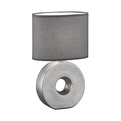 Fischer & Honsel Tischleuchte, Eye silberfarben matt Stoffschirm anthrazit chintz innen weiß L: 23,00 cm, B: 13,00 cm, H: 38,00 cm, mit Schnurschalter 1x E14 max. 40 Watt 50477 Fischer & Honsel Tischleuchte, Eye silberfarben matt Stoffschirm anthrazit chintz innen weiß L: 23,00 cm, B: 13,00 cm, H: 38,00 cm, mit Schnurschalter 1x E14 max. 40 Watt 50477