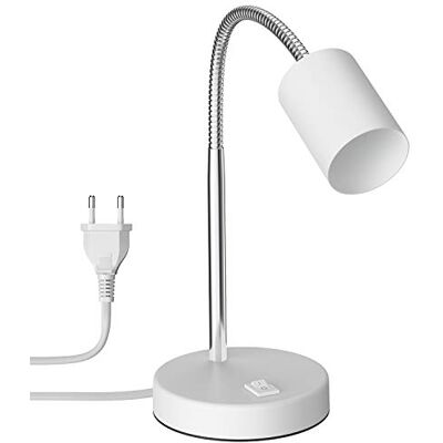 ledscom.de Tischlampe WAIKA, Schwanenhals, Schalter, weiß, 1x GU10 max. 60W ledscom.de Tischlampe WAIKA, Schwanenhals, Schalter, weiß, 1x GU10 max. 60W