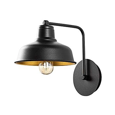 WELL HOME MOBILIARIO & DECORACIÓN Wandleuchte, Metall, schwarz, 19x27x24, Fassung E 27 Max 40 W WELL HOME MOBILIARIO & DECORACIÓN Wandleuchte, Metall, schwarz, 19x27x24, Fassung E 27 Max 40 W