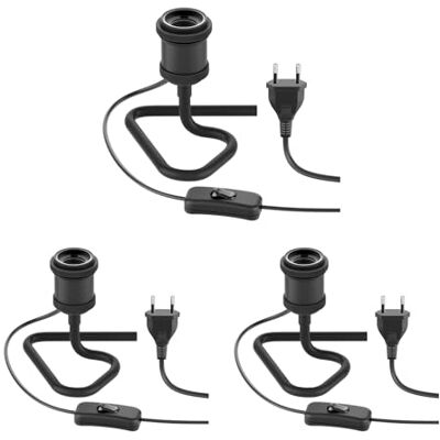ledscom.de 3x Tischlampe RETRA, Schalter, schwarz, 1x E27 max. 60W ledscom.de 3x Tischlampe RETRA, Schalter, schwarz, 1x E27 max. 60W