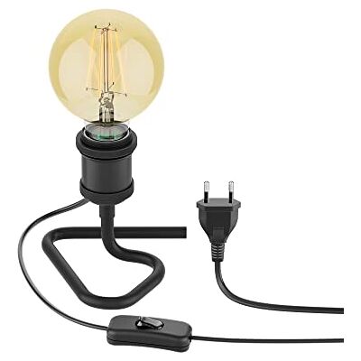ledscom.de Tischlampe RETRA, Schalter, schwarz + LED Lampe 818lm warmweiß ledscom.de Tischlampe RETRA, Schalter, schwarz + LED Lampe 818lm warmweiß