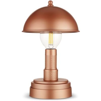 REV Kabellose Tischlampe CLASSIC, dimmbar, 65 Lumen, warmweiß, kupfer Dekorative Pilzlampe aus Metall & Kunststoff ideal für Wohn-, Schlaf- & Arbeitszimmer REV Kabellose Tischlampe CLASSIC, dimmbar, 65 Lumen, warmweiß, kupfer Dekorative Pilzlampe aus Metall & Kunststoff ideal für Wohn-, Schlaf- & Arbeitszimmer