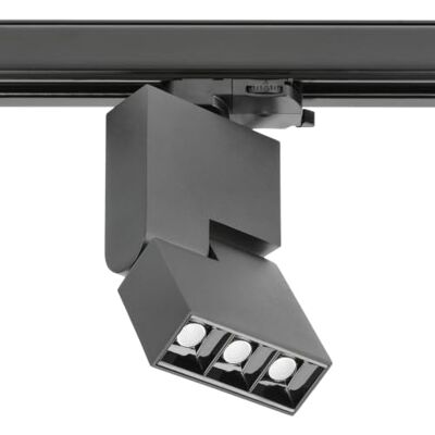 GTV LED Stromschienenstrahler SIERRA, schwenkbarer Strahler für 3-Phasen Schienensystem, 8W, 720lm, 4000K Neutralweiß, 48 Abstrahlwinkel, Aluminium, Schwarz Matt GTV LED Stromschienenstrahler SIERRA, schwenkbarer Strahler für 3-Phasen Schienensystem, 8W, 720lm, 4000K Neutralweiß, 48 Abstrahlwinkel, Aluminium, Schwarz Matt