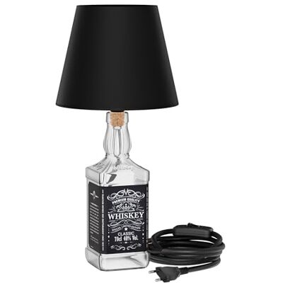 ledscom.de Tischlampe FLAKO, Schalter, Bakelit, Textilkabel schwarz, Lampenschirm schwarz, 1x E27 max. 60W, ohne Flasche, ohne Leuchtmittel ledscom.de Tischlampe FLAKO, Schalter, Bakelit, Textilkabel schwarz, Lampenschirm schwarz, 1x E27 max. 60W, ohne Flasche, ohne Leuchtmittel