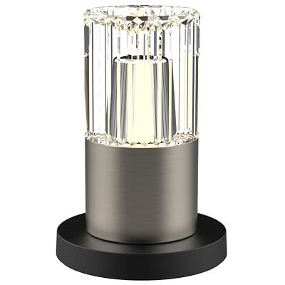 BOLD Kristy Akku-Tischlampe LED Dekolampe mit Ladestation, Nickel, IP44 BOLD Kristy Akku-Tischlampe LED Dekolampe mit Ladestation, Nickel, IP44