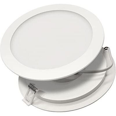 Maxkomfort 2er Set LED Panel 18W rund ultraslim warmweiß 3000K – Einbaustrahler Spot Deckenleuchte – leichte Kunststoff-Ausführung für Wohn- & Geschäftsräume Maxkomfort 2er Set LED Panel 18W rund ultraslim warmweiß 3000K – Einbaustrahler Spot Deckenleuchte – leichte Kunststoff-Ausführung für Wohn- & Geschäftsräume