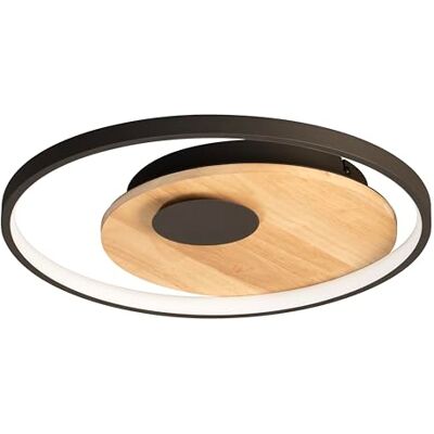 Fischer & Honsel Deckenleuchte, Marit sandschwarz, eicheoptik D: 40cm, A: 6,5 cm mit Fernbedienung stufenlos dimmbar Farbtemperatur stufenlos einstellbar 1x LED 25W 2700/6500 K inkl. 3500 lm Fischer & Honsel Deckenleuchte, Marit sandschwarz, eicheoptik D: 40cm, A: 6,5 cm mit Fernbedienung stufenlos dimmbar Farbtemperatur stufenlos einstellbar 1x LED 25W 2700/6500 K inkl. 3500 lm